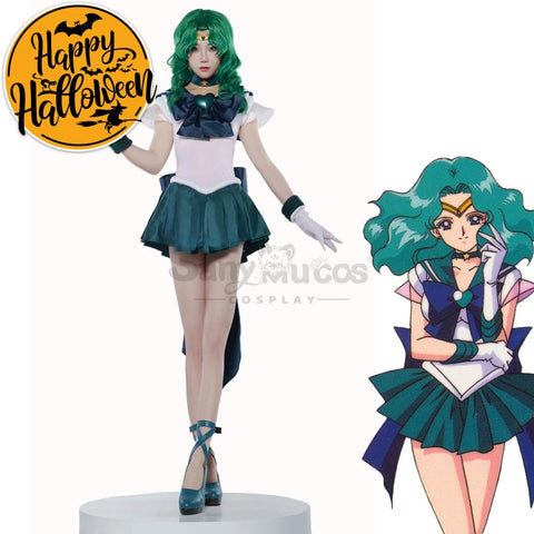 【In Stock】Anime Sailor Moon Supers Cosplay Neptune Michiru Kaiou Battle Suit Costume Premium