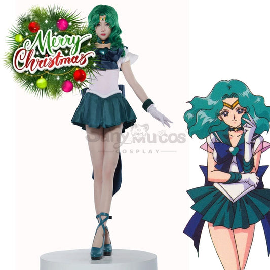 【In Stock】Anime Sailor Moon Supers Cosplay Neptune Michiru Kaiou Battle Suit Costume Premium 1000