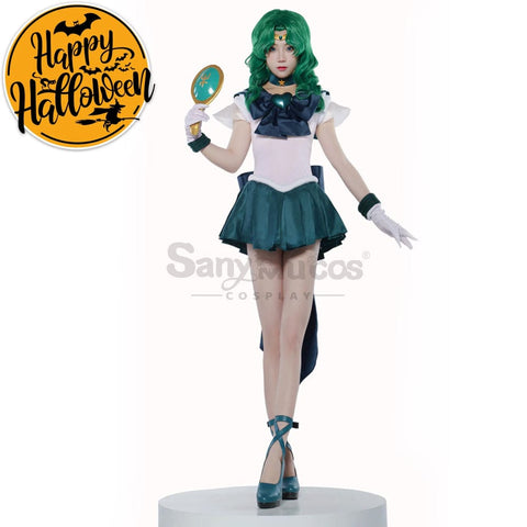 【In Stock】Anime Sailor Moon Supers Cosplay Neptune Michiru Kaiou Battle Suit Costume Premium