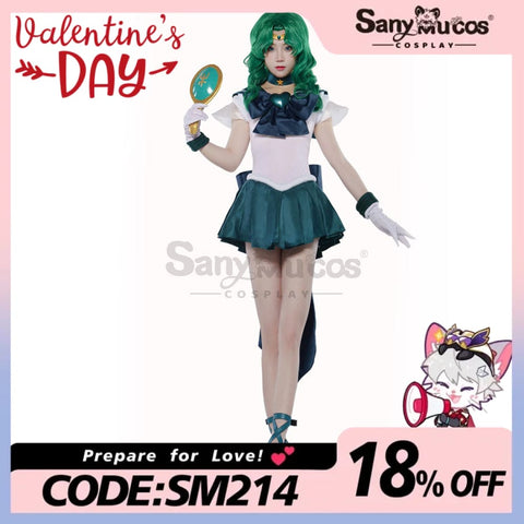 【In Stock】Anime Sailor Moon Supers Cosplay Neptune Michiru Kaiou Battle Suit Costume Premium