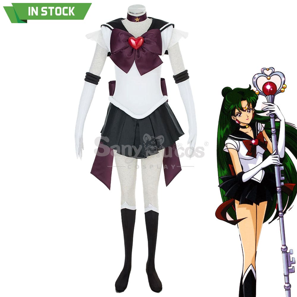 【In Stock】Anime Sailor Moon Supers Cosplay Pluto Setsuna Meiou Battle Suit Costume Costumes