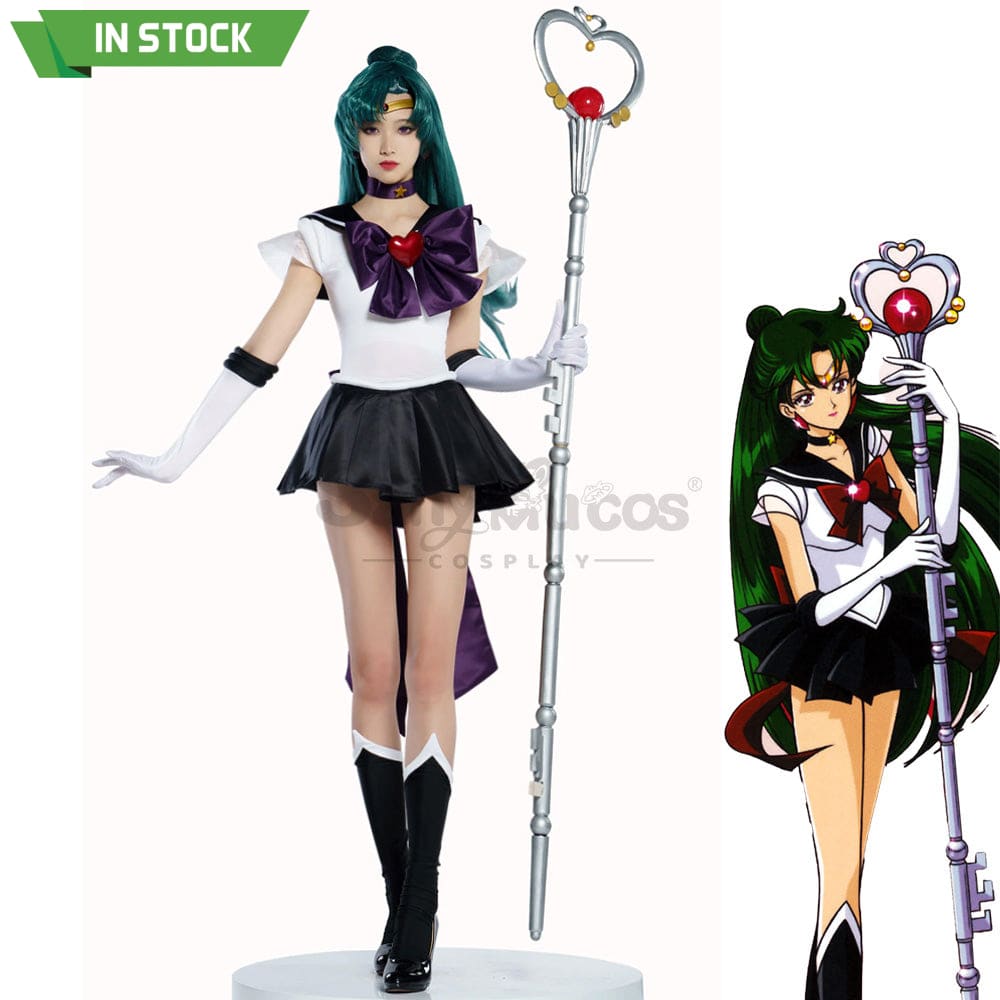 【In Stock】Anime Sailor Moon Supers Cosplay Pluto Setsuna Meiou Battle Suit Costume Premium