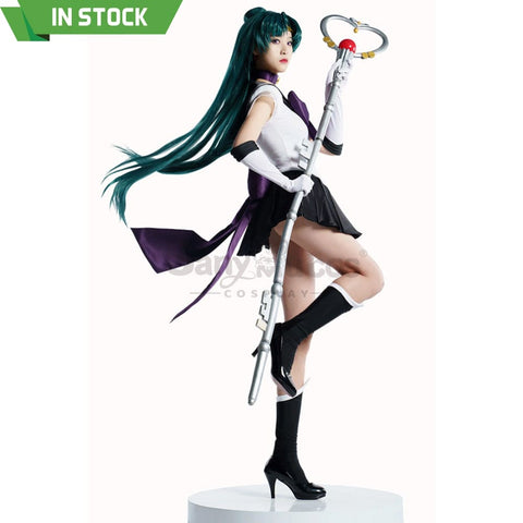 【In Stock】Anime Sailor Moon Supers Cosplay Pluto Setsuna Meiou Battle Suit Costume Premium