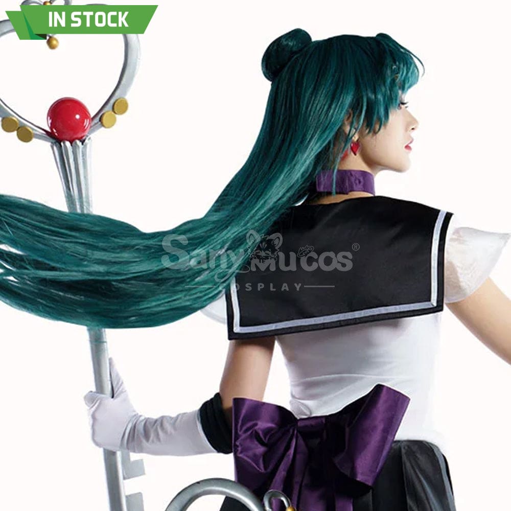 【In Stock】Anime Sailor Moon Supers Cosplay Pluto Setsuna Meiou Battle Suit Costume Premium