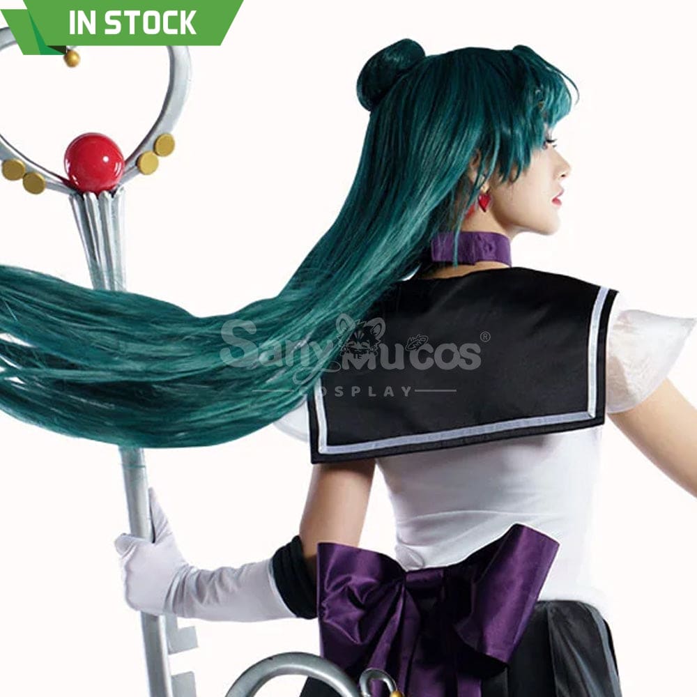 【In Stock】Anime Sailor Moon Supers Cosplay Pluto Setsuna Meiou Battle Suit Costume Premium