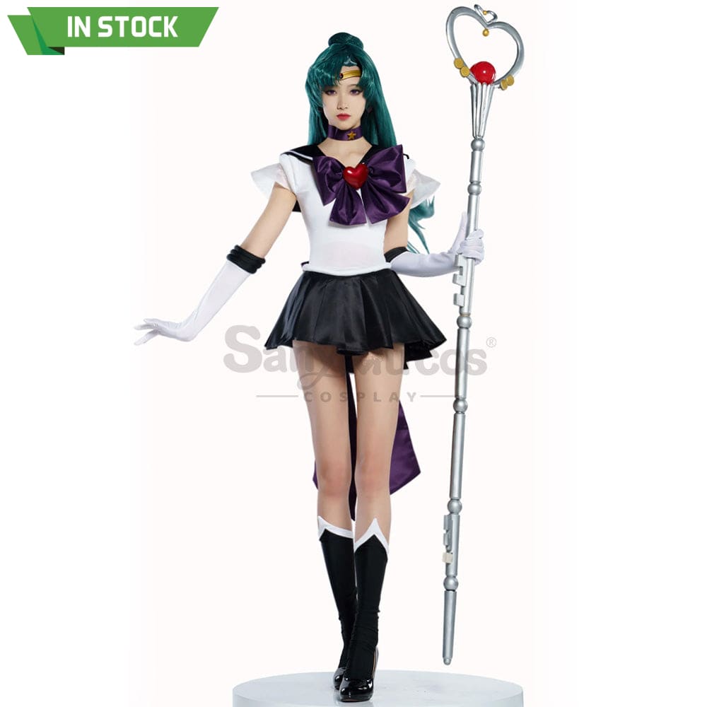 【In Stock】Anime Sailor Moon Supers Cosplay Pluto Setsuna Meiou Battle Suit Costume Premium