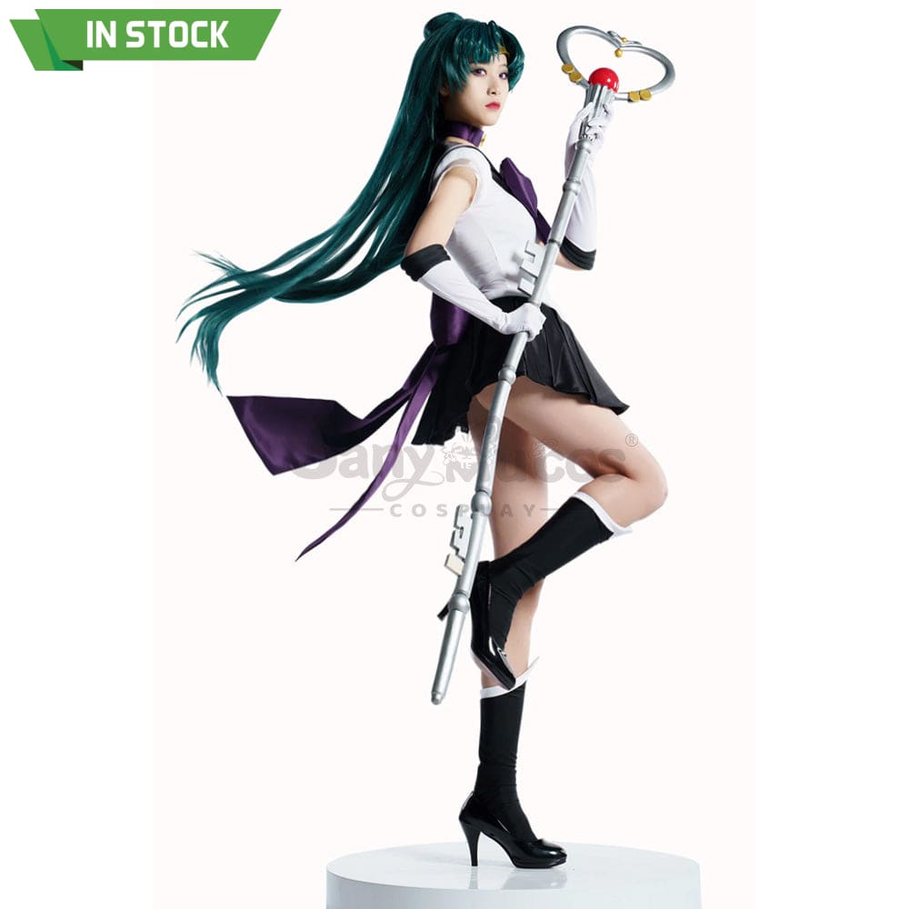 【In Stock】Anime Sailor Moon Supers Cosplay Pluto Setsuna Meiou Battle Suit Costume Premium