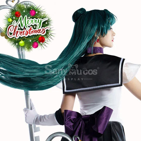 【In Stock】Anime Sailor Moon Supers Cosplay Pluto Setsuna Meiou Battle Suit Costume Premium