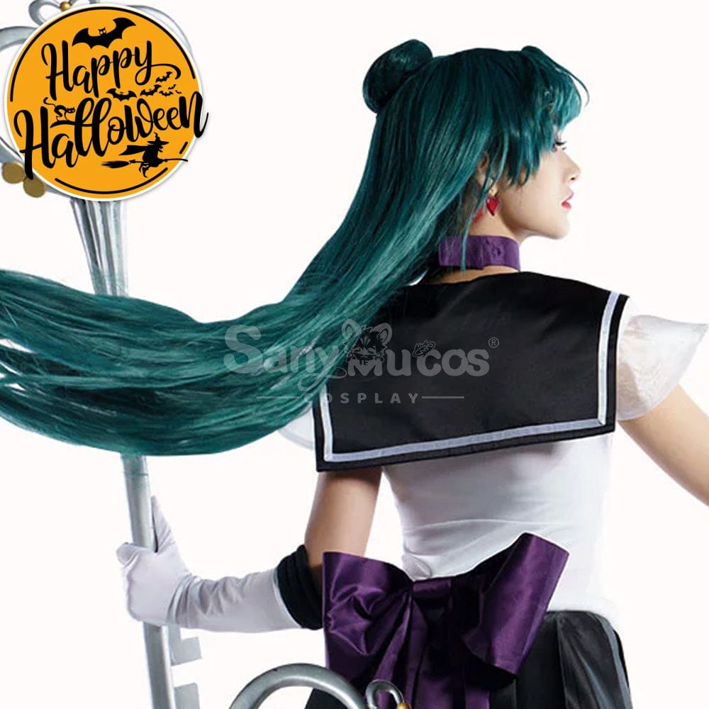 【In Stock】Anime Sailor Moon Supers Cosplay Pluto Setsuna Meiou Battle Suit Costume Premium