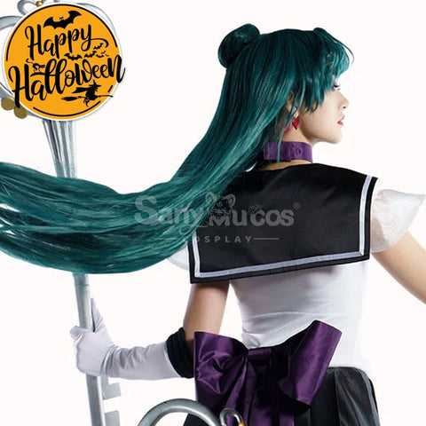 【In Stock】Anime Sailor Moon Supers Cosplay Pluto Setsuna Meiou Battle Suit Costume Premium