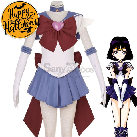 【In Stock】Anime Sailor Moon Supers Cosplay Saturn Hotaru Tomoe Battle Suit Costume Costumes