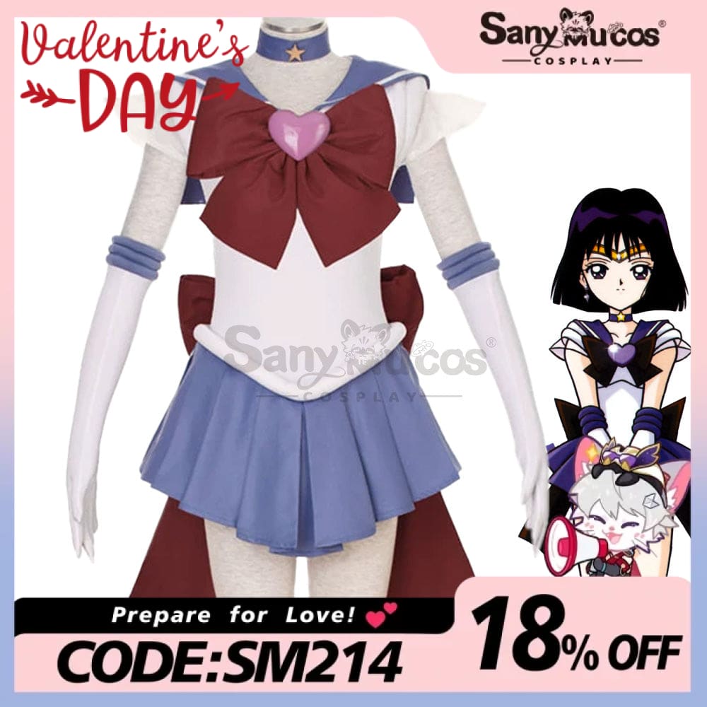 【In Stock】Anime Sailor Moon Supers Cosplay Saturn Hotaru Tomoe Battle Suit Costume Costumes