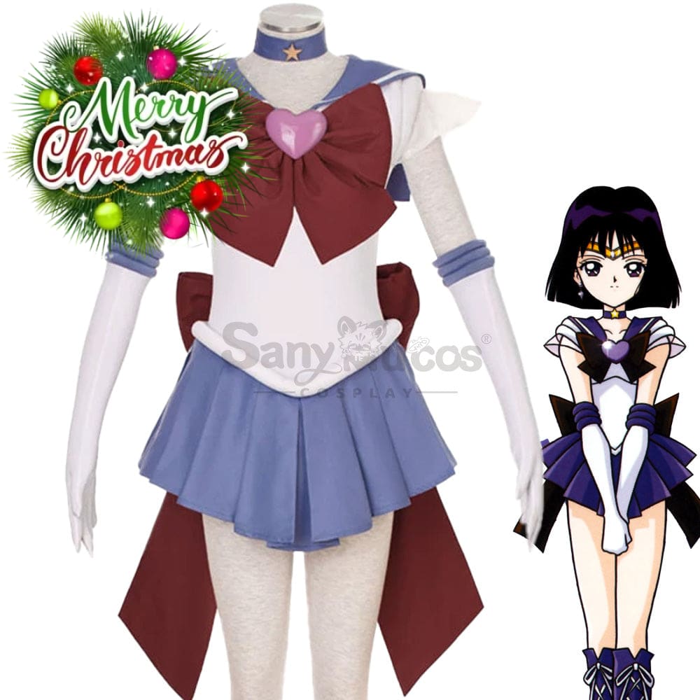 【In Stock】Anime Sailor Moon Supers Cosplay Saturn Hotaru Tomoe Battle Suit Costume Costumes