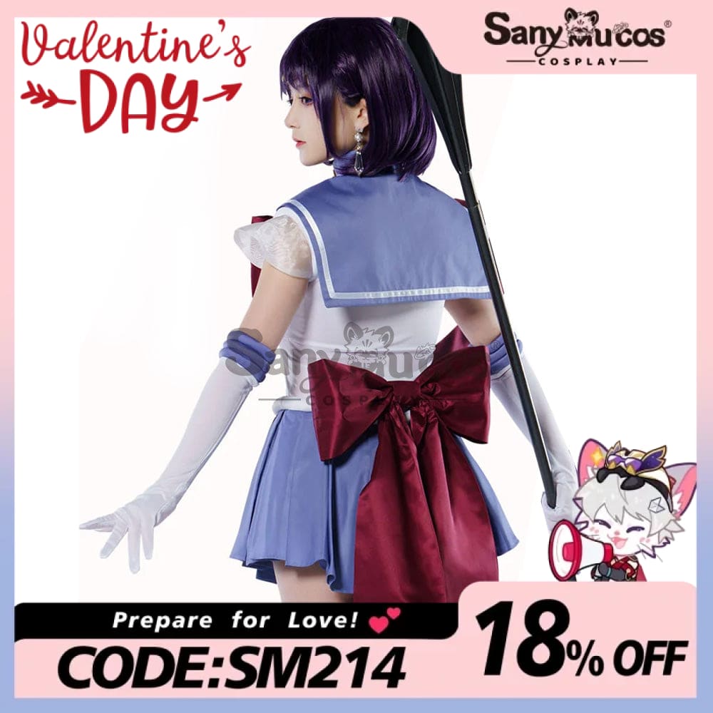 【In Stock】Anime Sailor Moon Supers Cosplay Saturn Hotaru Tomoe Battle Suit Costume Premium