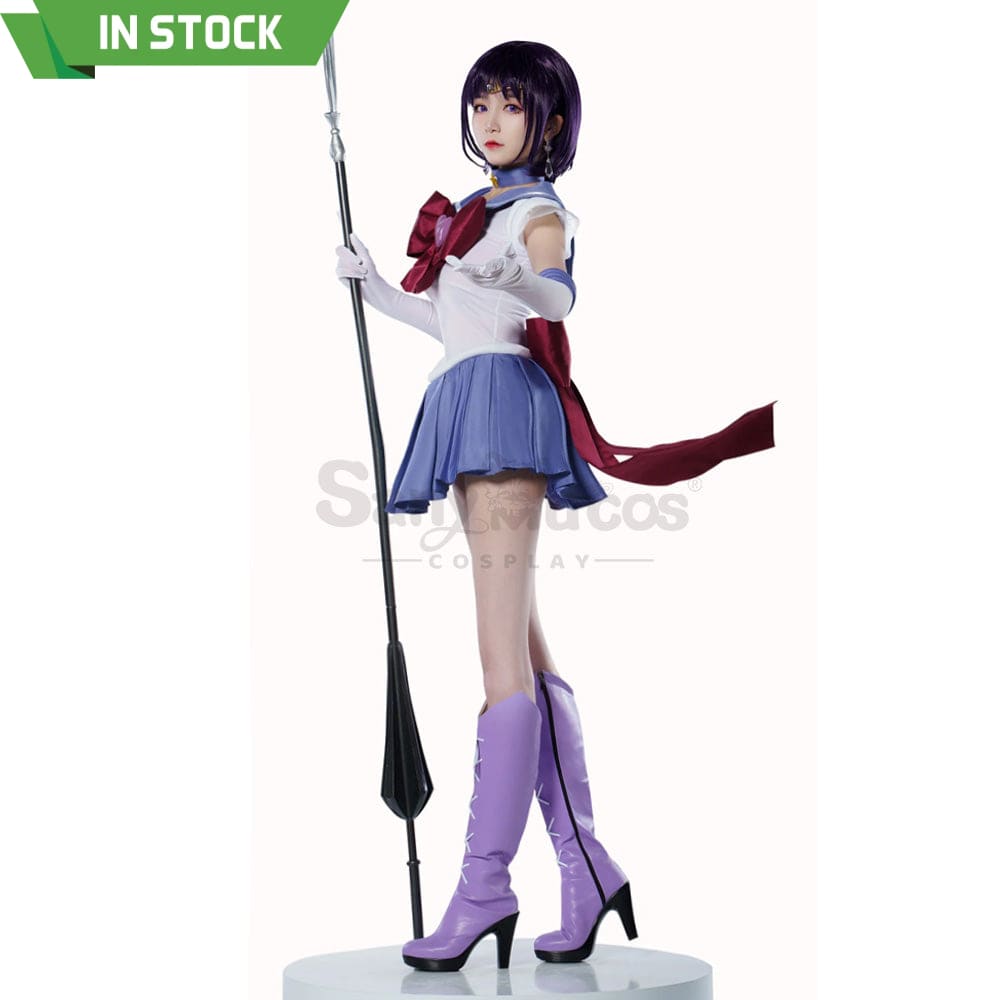 【In Stock】Anime Sailor Moon Supers Cosplay Saturn Hotaru Tomoe Battle Suit Costume Premium