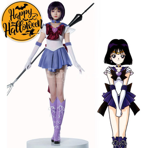 【In Stock】Anime Sailor Moon Supers Cosplay Saturn Hotaru Tomoe Battle Suit Costume Premium