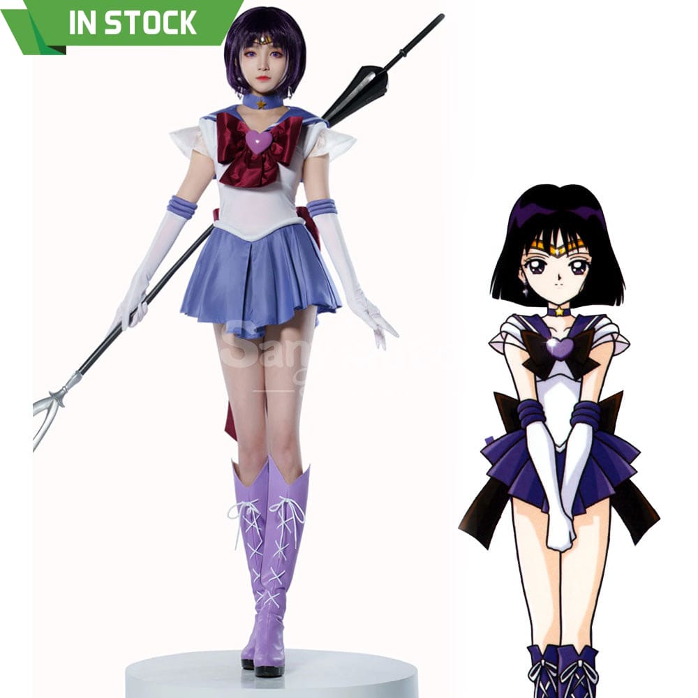 【In Stock】Anime Sailor Moon Supers Cosplay Saturn Hotaru Tomoe Battle Suit Costume Premium