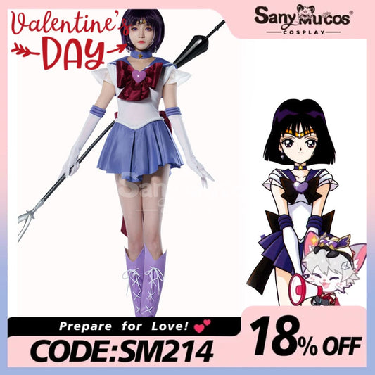 【In Stock】Anime Sailor Moon Supers Cosplay Saturn Hotaru Tomoe Battle Suit Costume Premium 1000