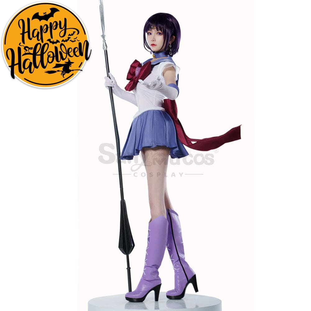 【In Stock】Anime Sailor Moon Supers Cosplay Saturn Hotaru Tomoe Battle Suit Costume Premium