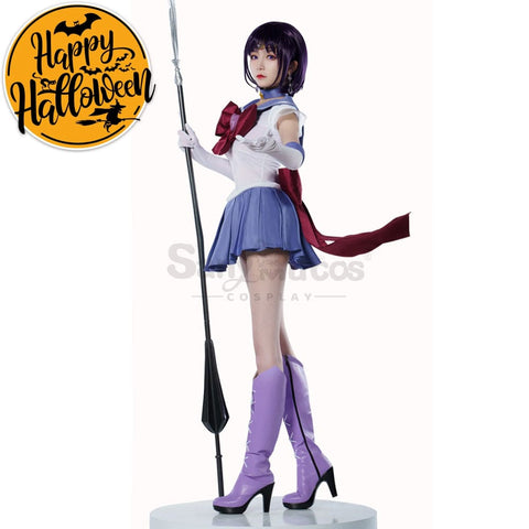 【In Stock】Anime Sailor Moon Supers Cosplay Saturn Hotaru Tomoe Battle Suit Costume Premium