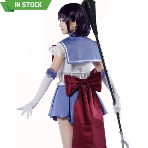 【In Stock】Anime Sailor Moon Supers Cosplay Saturn Hotaru Tomoe Battle Suit Costume Premium