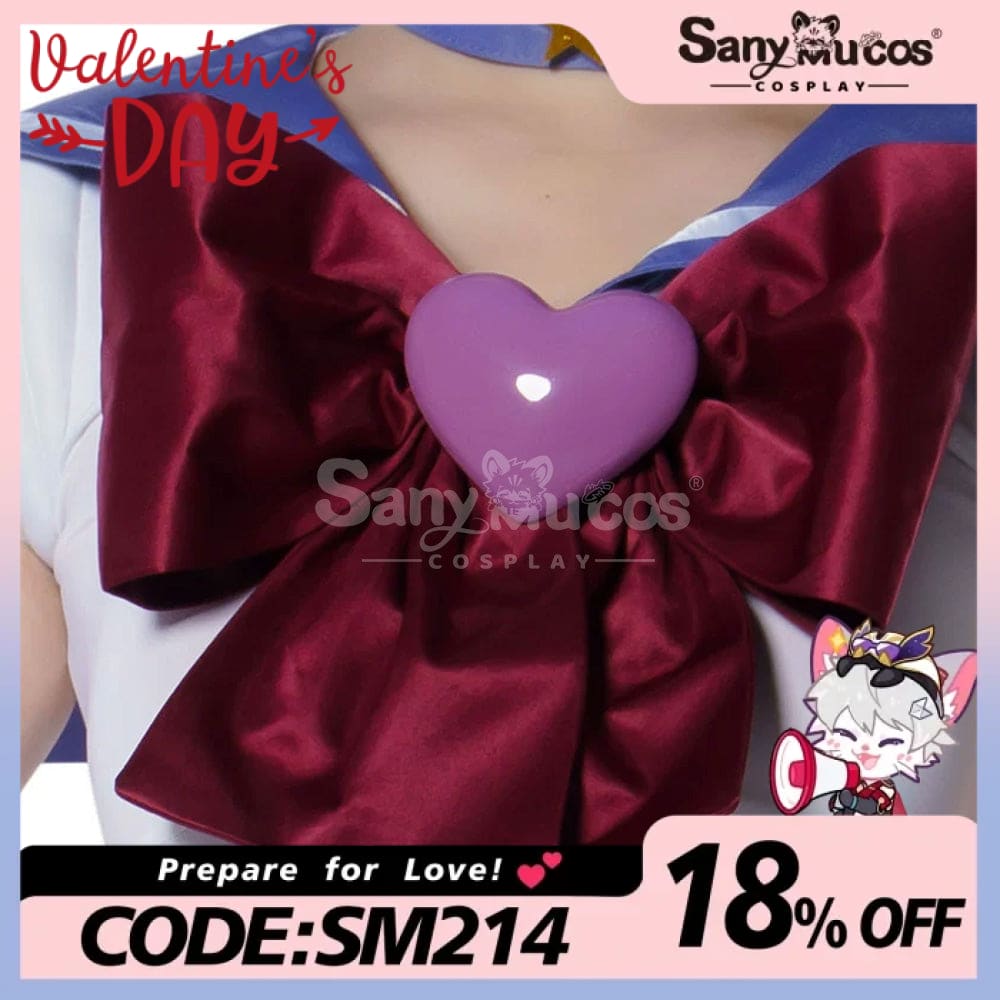 【In Stock】Anime Sailor Moon Supers Cosplay Saturn Hotaru Tomoe Battle Suit Costume Premium