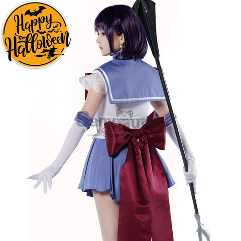 【In Stock】Anime Sailor Moon Supers Cosplay Saturn Hotaru Tomoe Battle Suit Costume Premium