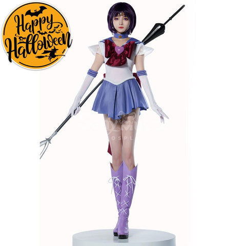 【In Stock】Anime Sailor Moon Supers Cosplay Saturn Hotaru Tomoe Battle Suit Costume Premium