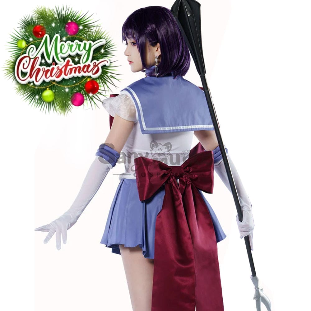 【In Stock】Anime Sailor Moon Supers Cosplay Saturn Hotaru Tomoe Battle Suit Costume Premium