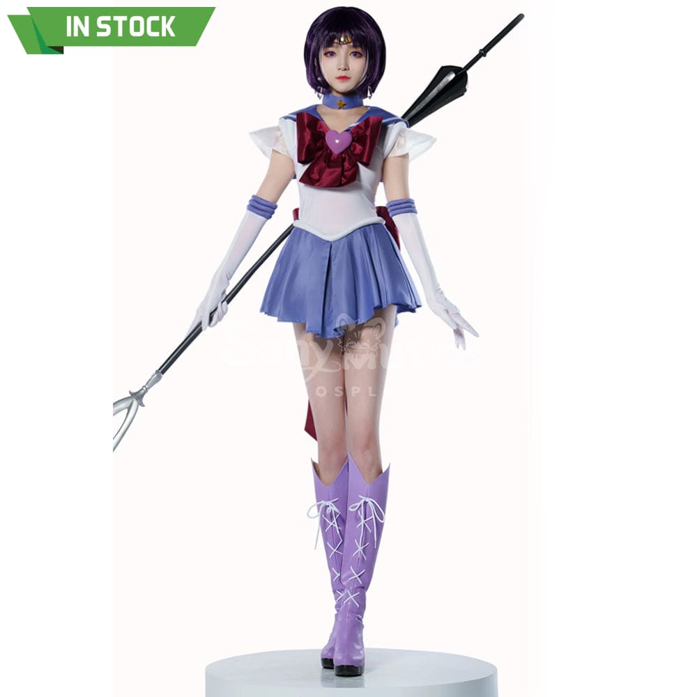 【In Stock】Anime Sailor Moon Supers Cosplay Saturn Hotaru Tomoe Battle Suit Costume Premium