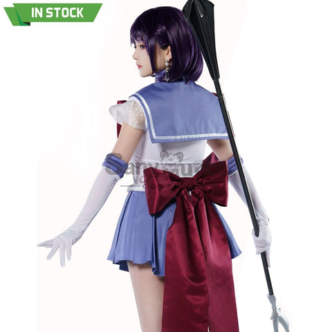 【In Stock】Anime Sailor Moon Supers Cosplay Saturn Hotaru Tomoe Battle Suit Costume Premium