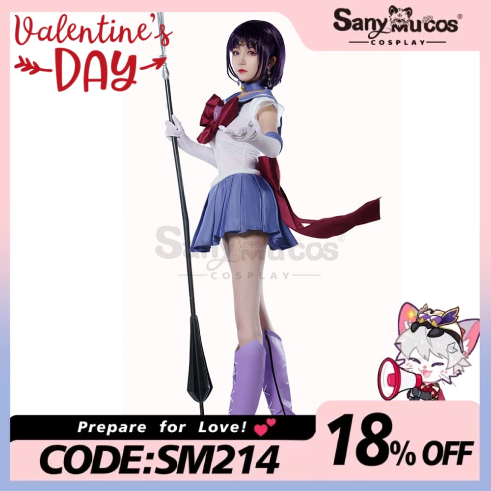 【In Stock】Anime Sailor Moon Supers Cosplay Saturn Hotaru Tomoe Battle Suit Costume Premium