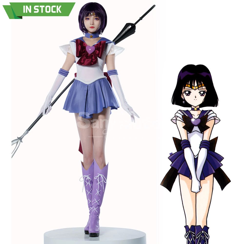 【In Stock】Anime Sailor Moon Supers Cosplay Saturn Hotaru Tomoe Battle Suit Costume Premium