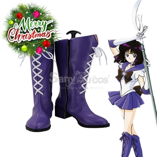 【In Stock】Anime Sailor Moon Supers Cosplay Saturn Hotaru Tomoe Shoes Boots 1000