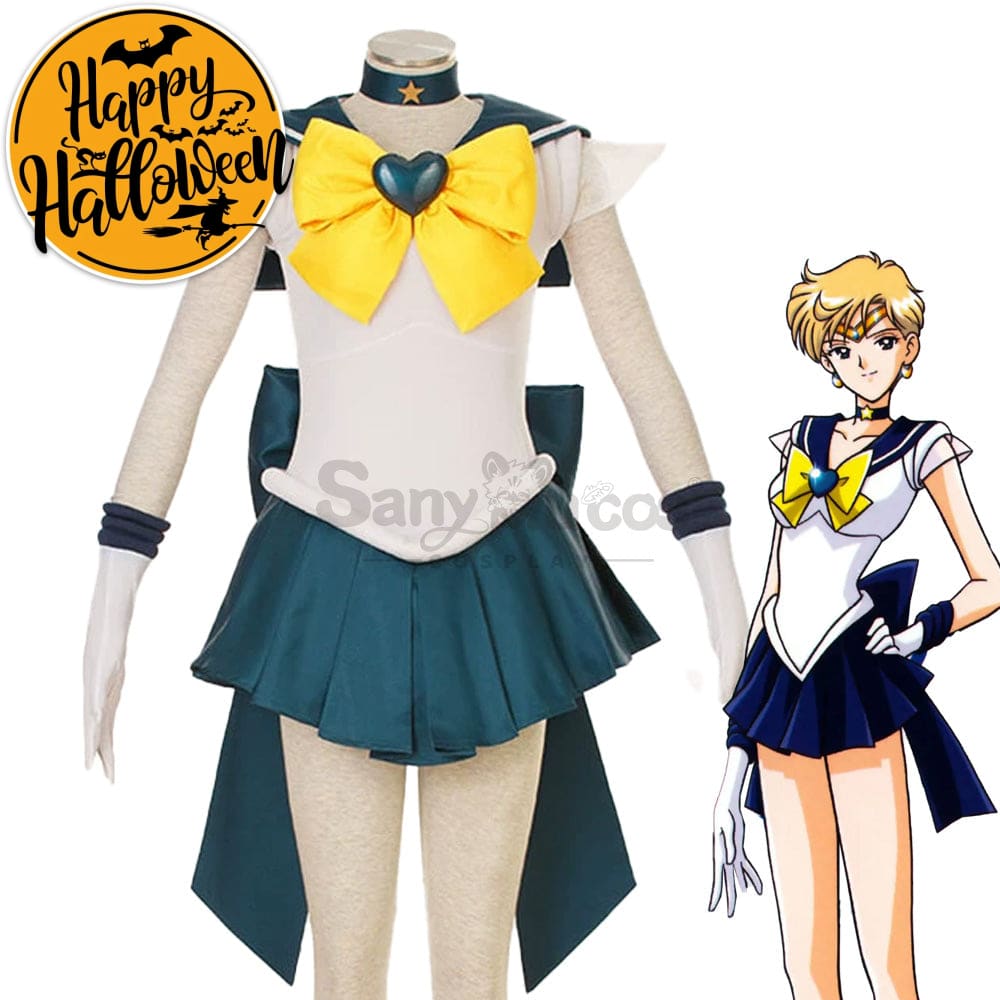 【In Stock】Anime Sailor Moon Supers Cosplay Uranus Haruka Tenou Battle Suit Costume Costumes