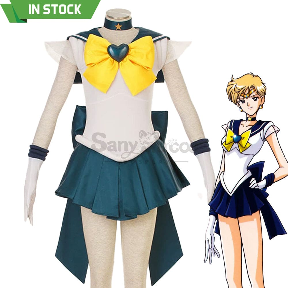 【In Stock】Anime Sailor Moon Supers Cosplay Uranus Haruka Tenou Battle Suit Costume Costumes