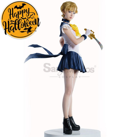 【In Stock】Anime Sailor Moon Supers Cosplay Uranus Haruka Tenou Battle Suit Costume Premium