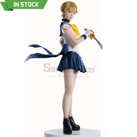 【In Stock】Anime Sailor Moon Supers Cosplay Uranus Haruka Tenou Battle Suit Costume Premium