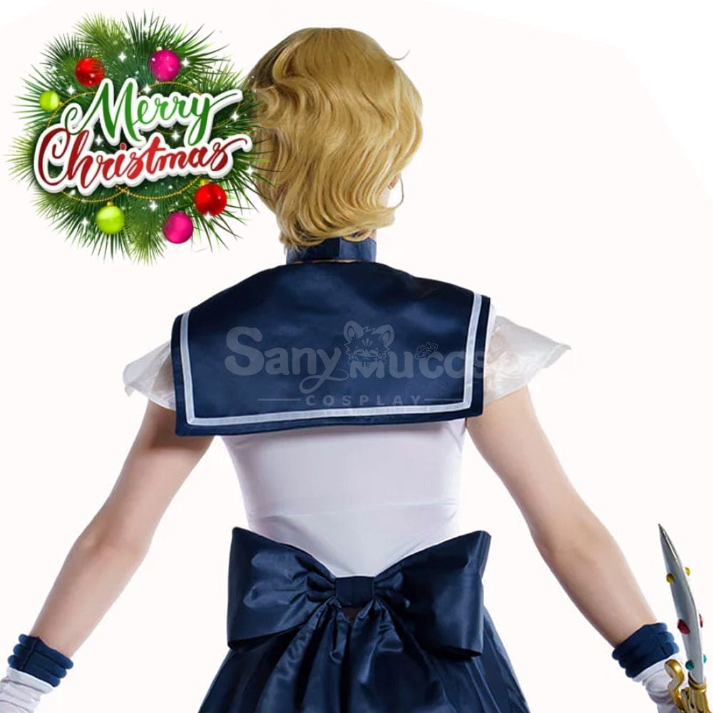 【In Stock】Anime Sailor Moon Supers Cosplay Uranus Haruka Tenou Battle Suit Costume Premium