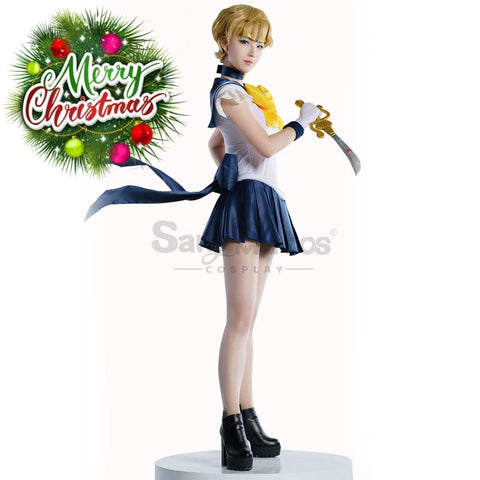 【In Stock】Anime Sailor Moon Supers Cosplay Uranus Haruka Tenou Battle Suit Costume Premium