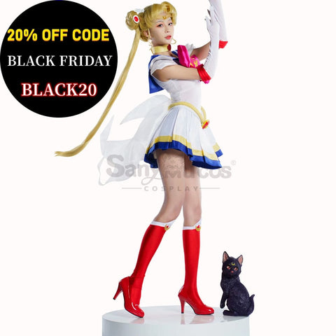 【In Stock】Anime Sailor Moon Supers Cosplay Usagi Tsukino Battle Suit Costume Costumes