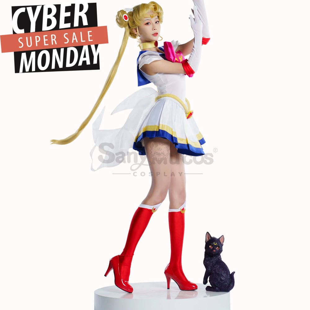 【In Stock】Anime Sailor Moon Supers Cosplay Usagi Tsukino Battle Suit Costume Costumes