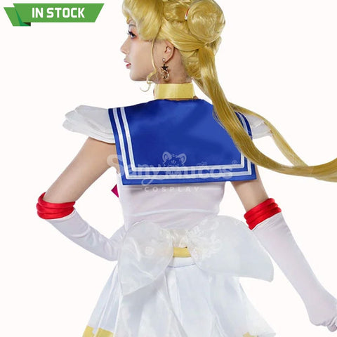 【In Stock】Anime Sailor Moon Supers Cosplay Usagi Tsukino Battle Suit Costume Costumes