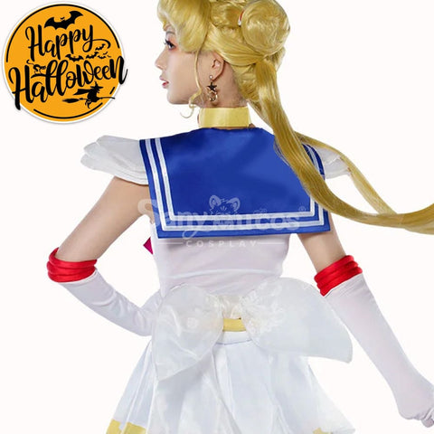 【In Stock】Anime Sailor Moon Supers Cosplay Usagi Tsukino Battle Suit Costume Costumes