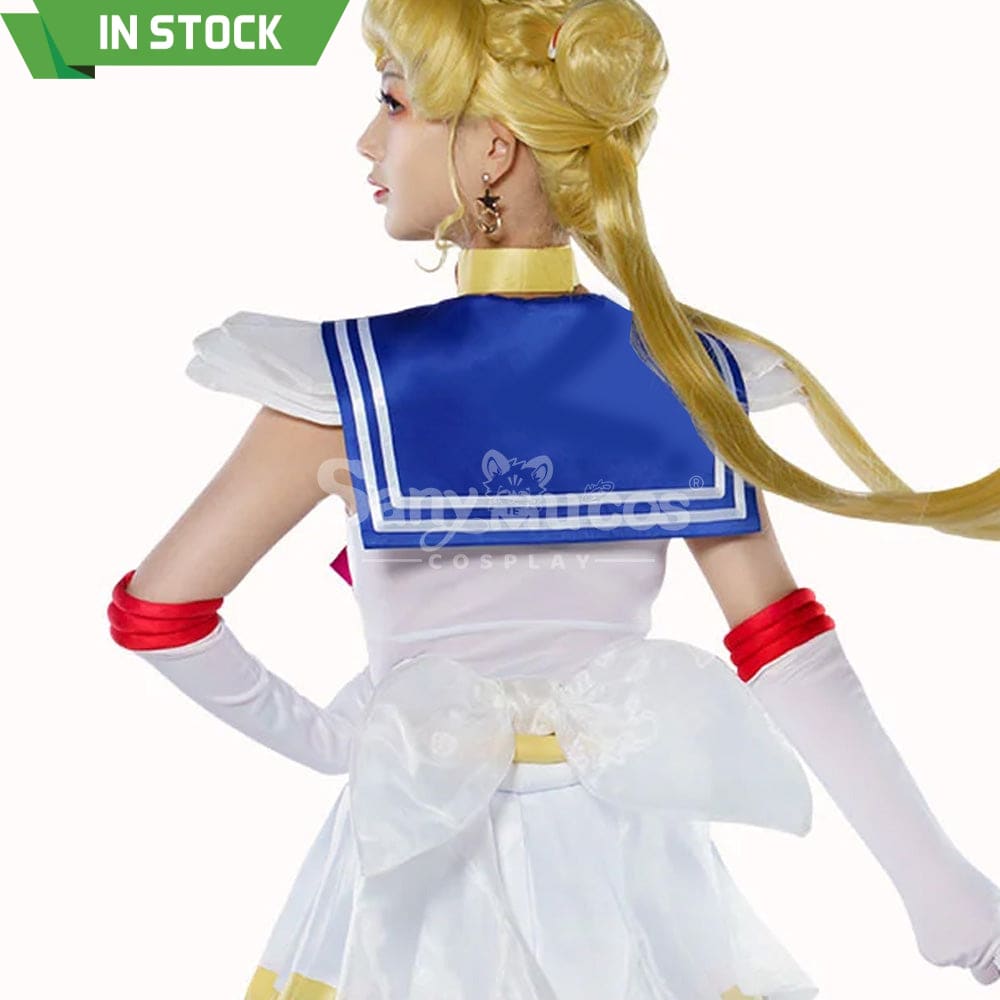 【In Stock】Anime Sailor Moon Supers Cosplay Usagi Tsukino Battle Suit Costume Costumes