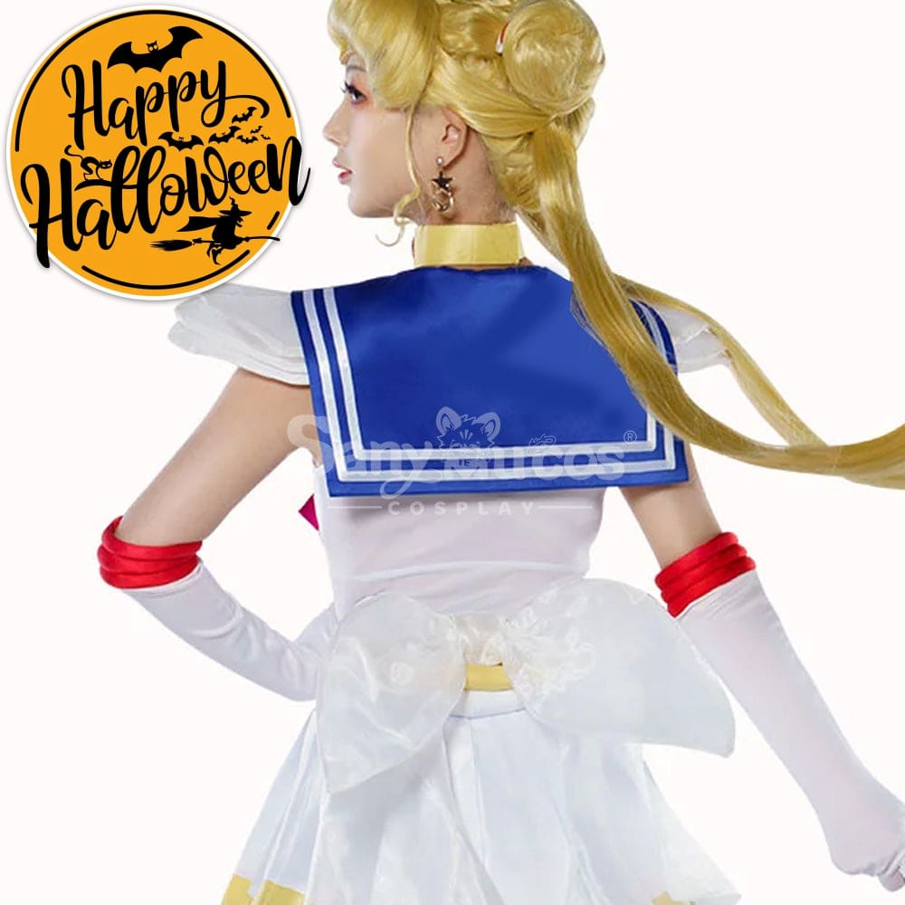 【In Stock】Anime Sailor Moon Supers Cosplay Usagi Tsukino Battle Suit Costume Costumes