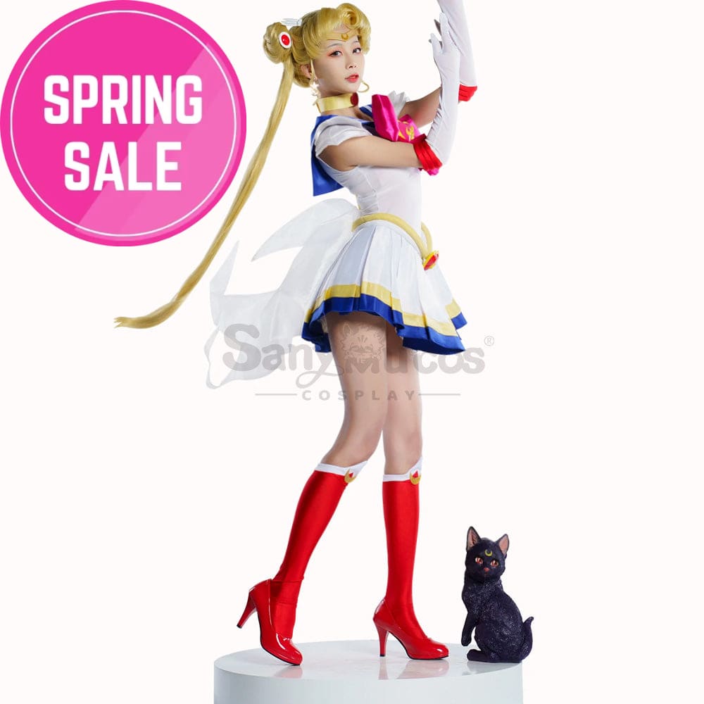 【In Stock】Anime Sailor Moon Supers Cosplay Usagi Tsukino Battle Suit Costume Costumes