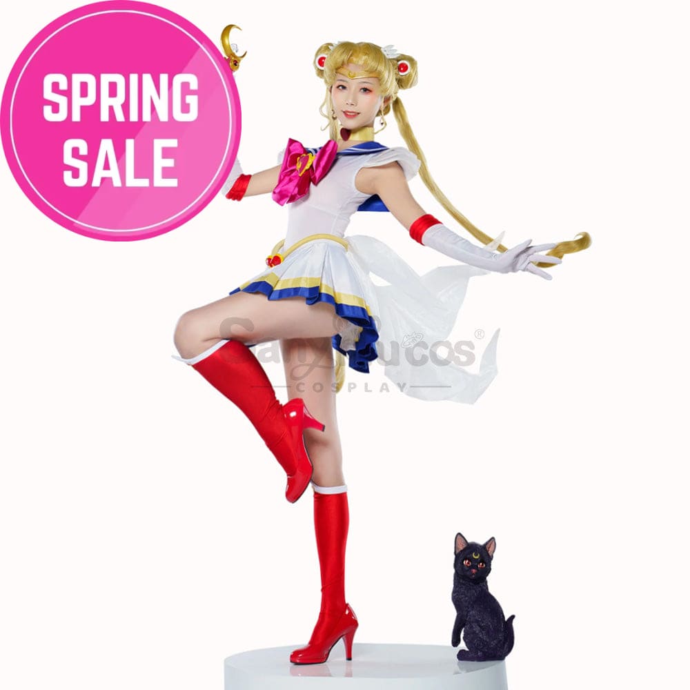 【In Stock】Anime Sailor Moon Supers Cosplay Usagi Tsukino Battle Suit Costume Costumes