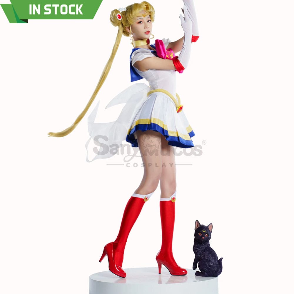 【In Stock】Anime Sailor Moon Supers Cosplay Usagi Tsukino Battle Suit Costume Costumes