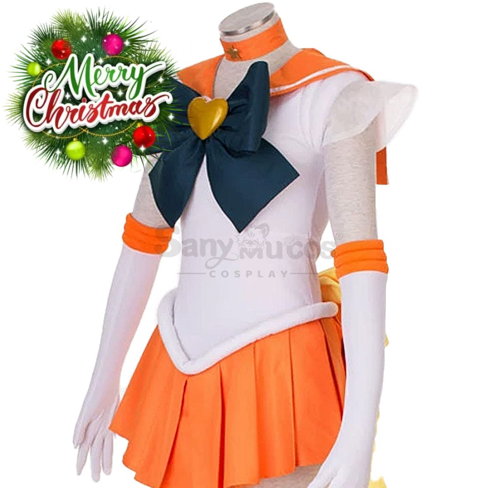 【In Stock】Anime Sailor Moon Supers Cosplay Venus Minako Aino Battle Suit Costume Costumes